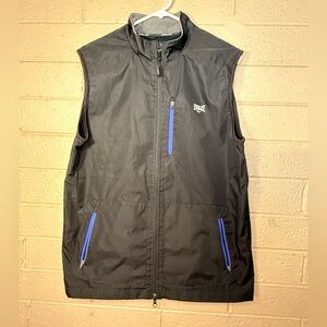 Everlast Men's Black Vest with Blue Accents